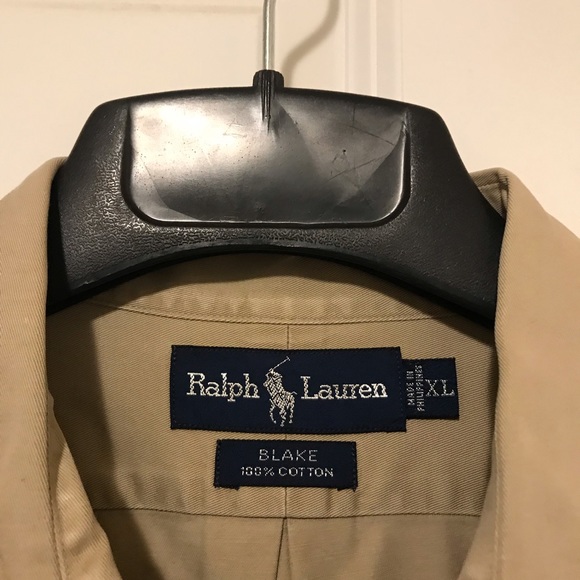 Ralph Lauren Blake Button Down Oxford Tan Shirt - Picture 2 of 4